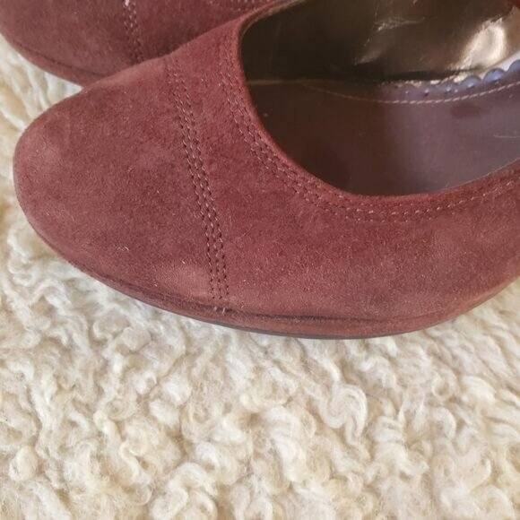 EUC Naturalizer sz10 brown suede Mary jane heels - Picture 3 of 7